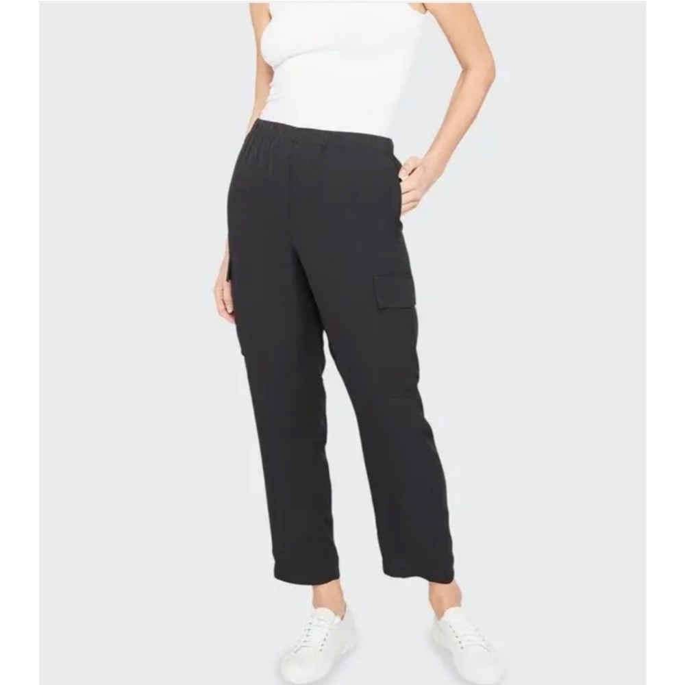 Theory Cargo Pants Black Silk‎